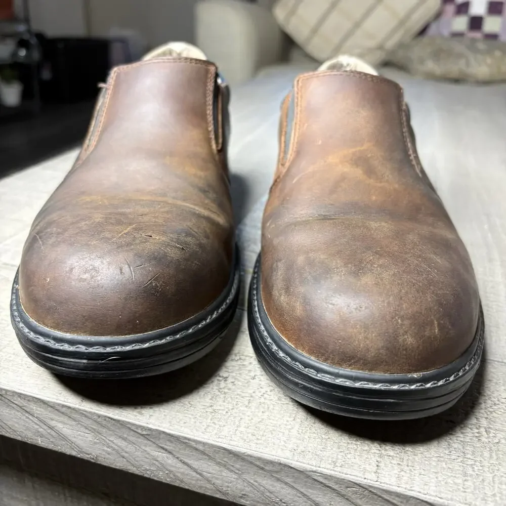 CAT Caterpillar Men’s Conclude Ergo Steel Toe Shoes SD Leather Brown Size 11